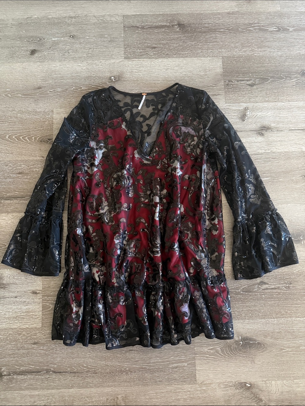 Free People Falling Flowers Frock Dress size M - Picture 3 of 6
